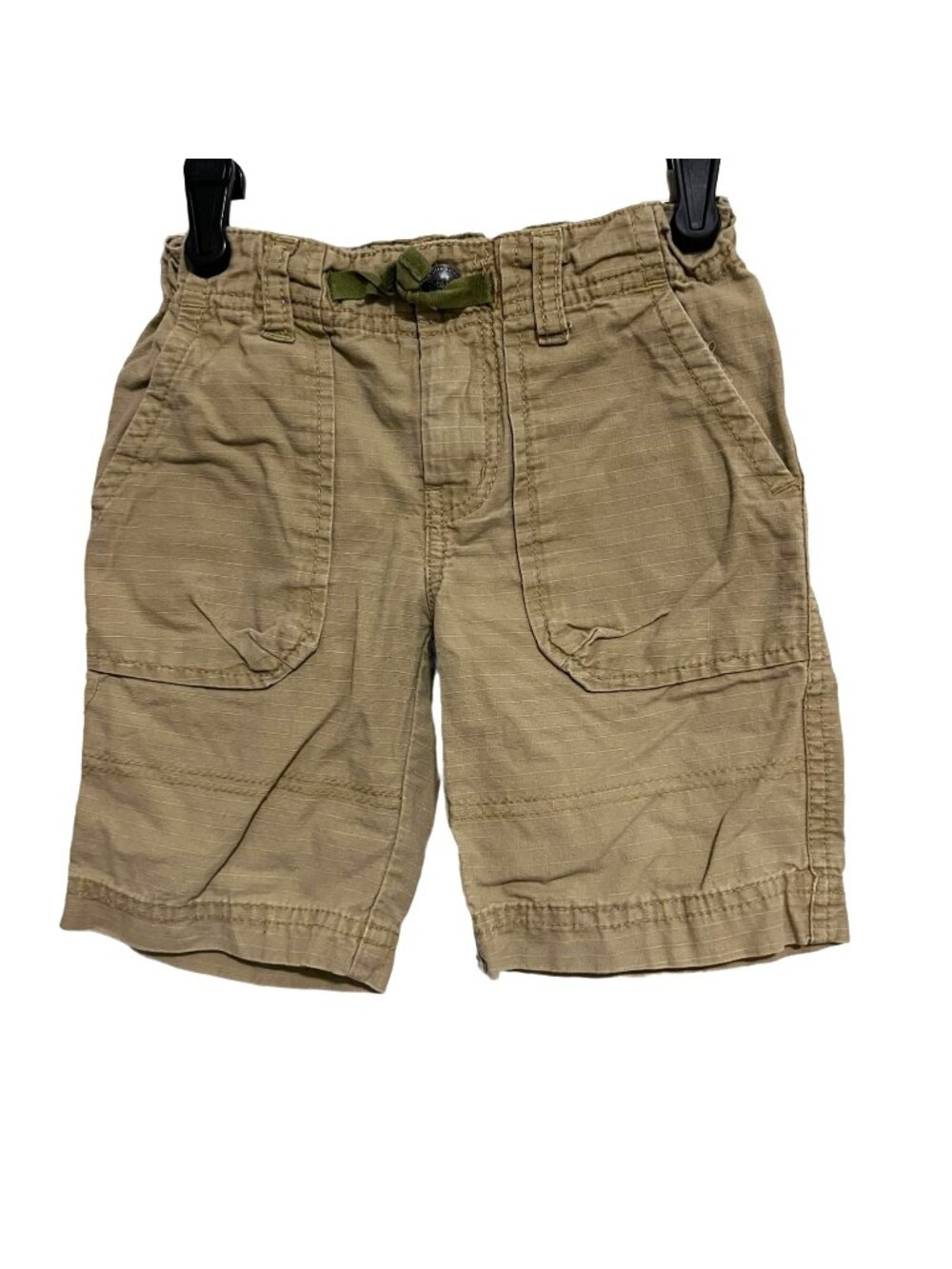 Tea Collection Khaki Ripstop Shorts Boys Tan Cotton Elastic Waist Size 4